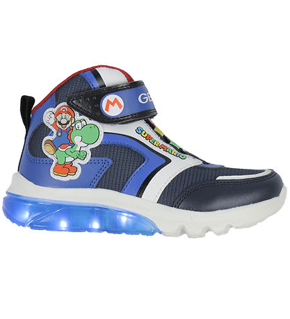 Geox Stiefel m. Licht - J Ciberdron - Super Mario - Navy/Royal