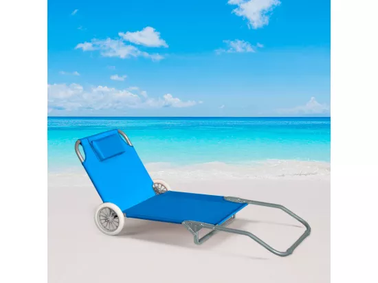 Transat de piscine pliant à roulettes Paphos
