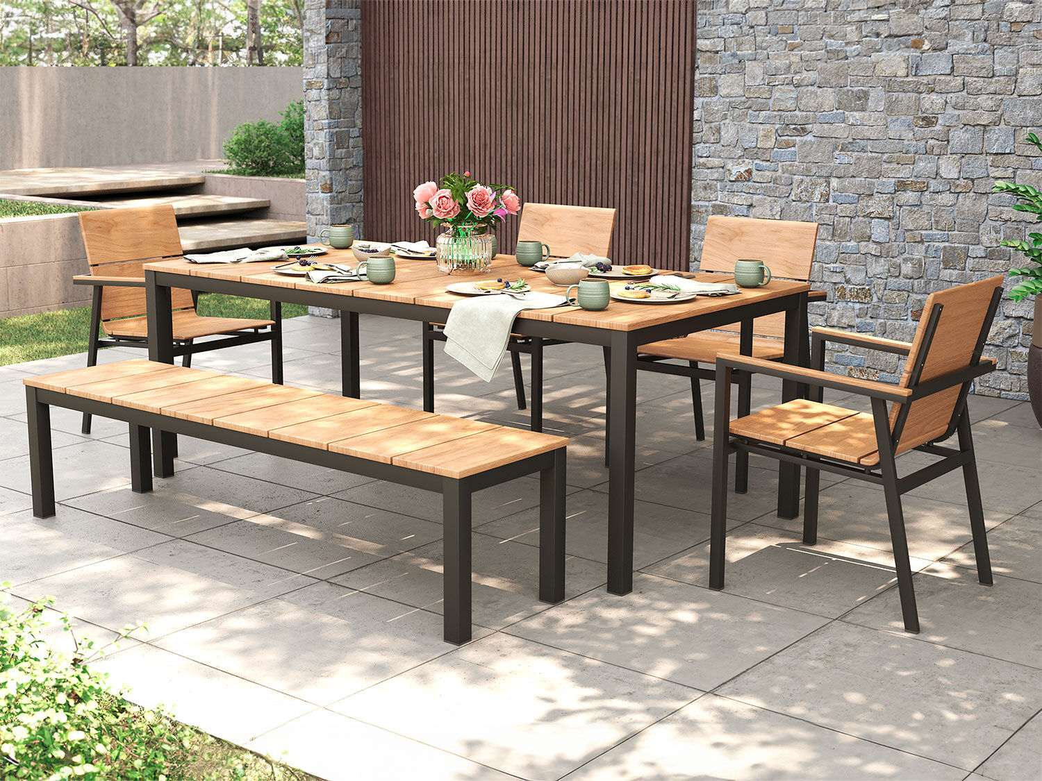 Gartentisch Teakholz massiv