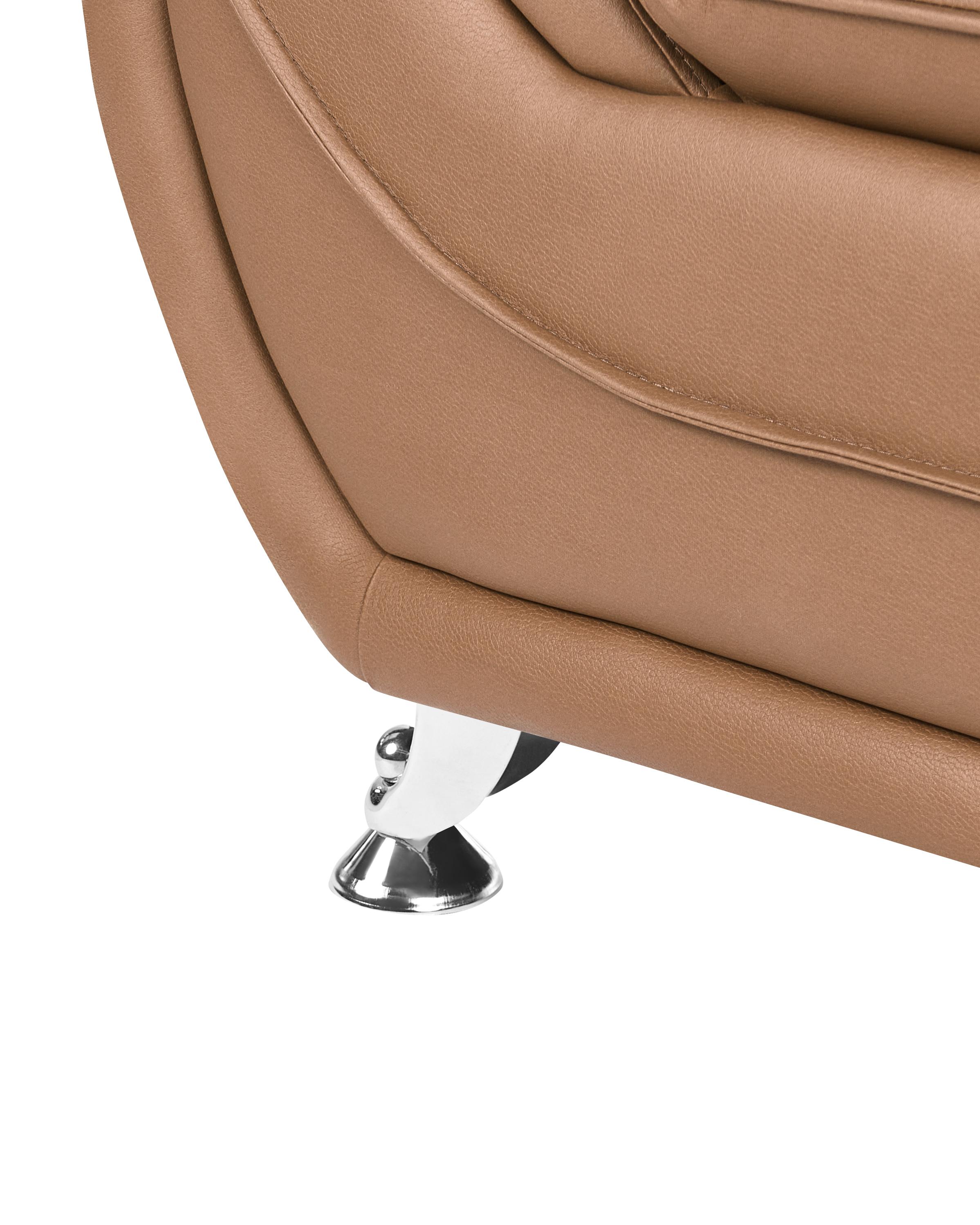 Fauteuil LEIRA Kunstleer Goudbruin