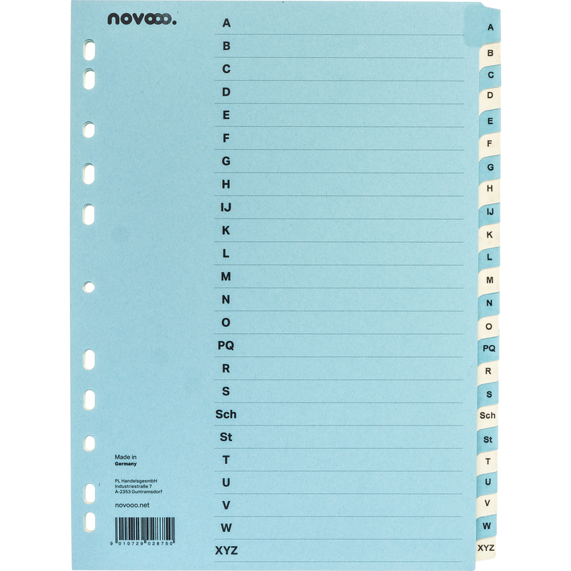 novooo Register, blau/beige, A4, A-Z