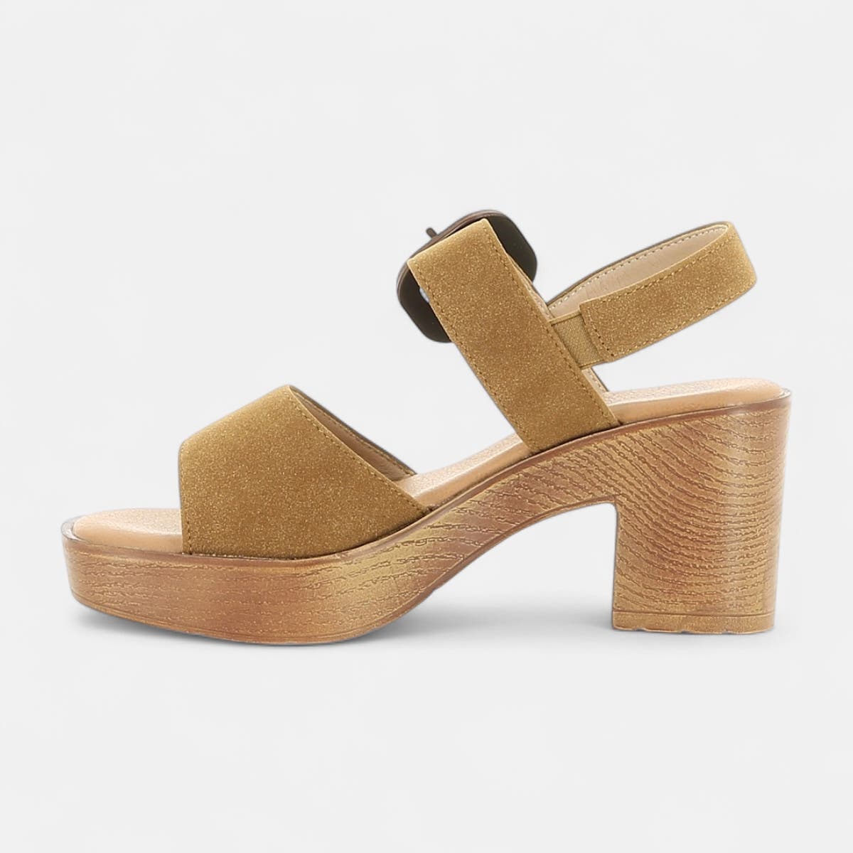 Nu-pieds à talon Femme camel