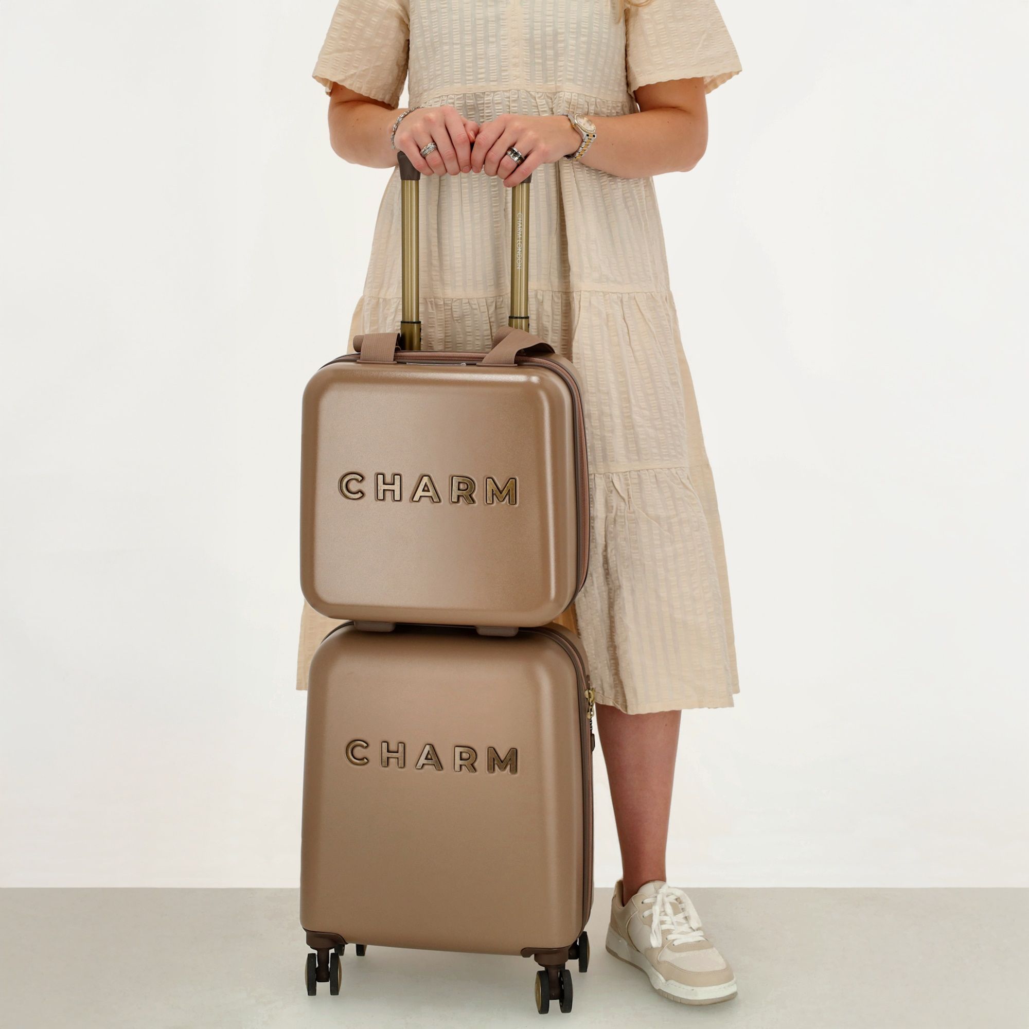 Charm London Capetown Underseat Koffer Taupe
