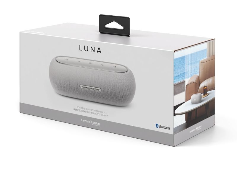 Harman/Kardon Lautsprecher Luna Grau Eleganter tragbarer Bluetooth-Lautsprecher mit 12 Stunden Spielzeit