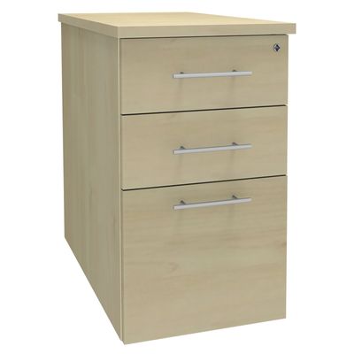 Caisson bout de bureau EXPRIM/URBAN/LOFTER - L47 x P80 cm - imitation Erable