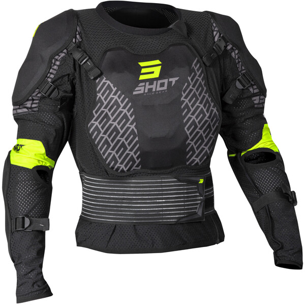 Shot - Gilet de protection enfant Optimal Kid Noir / Jaune fluo