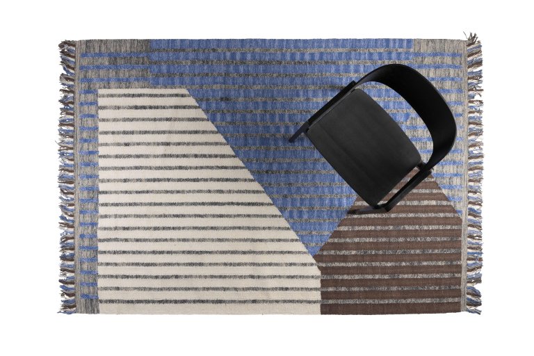 Dutchbone Hampton vloerkleed 160x230 blauw