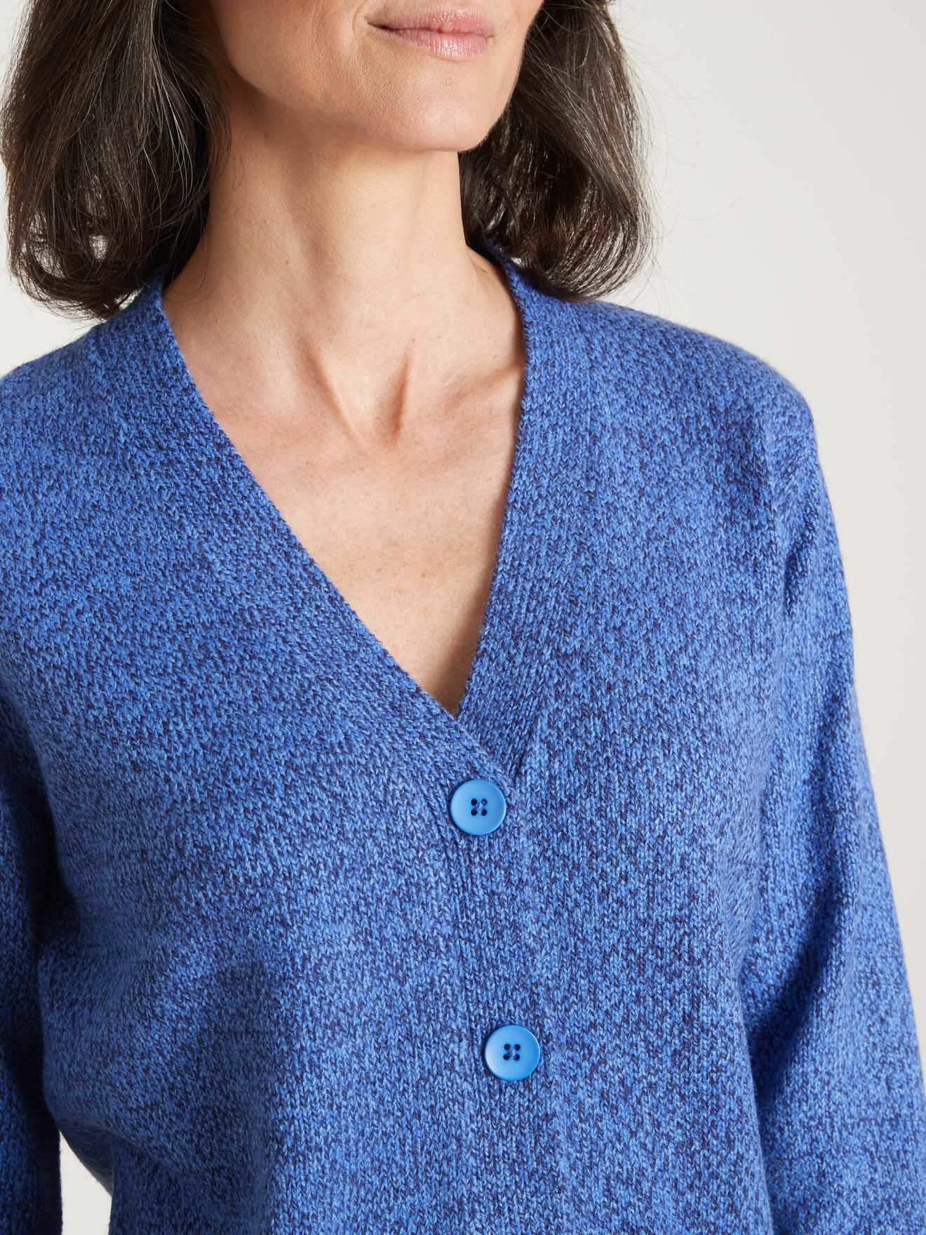 Gilet classique en maille chinée