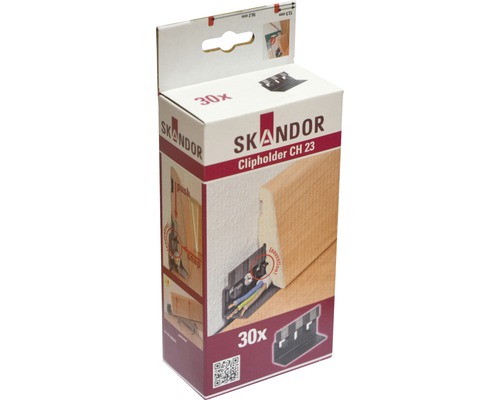 SKANDOR plintklem CH23 incl. schroeven en pluggen, verpakking van 30 stuks.