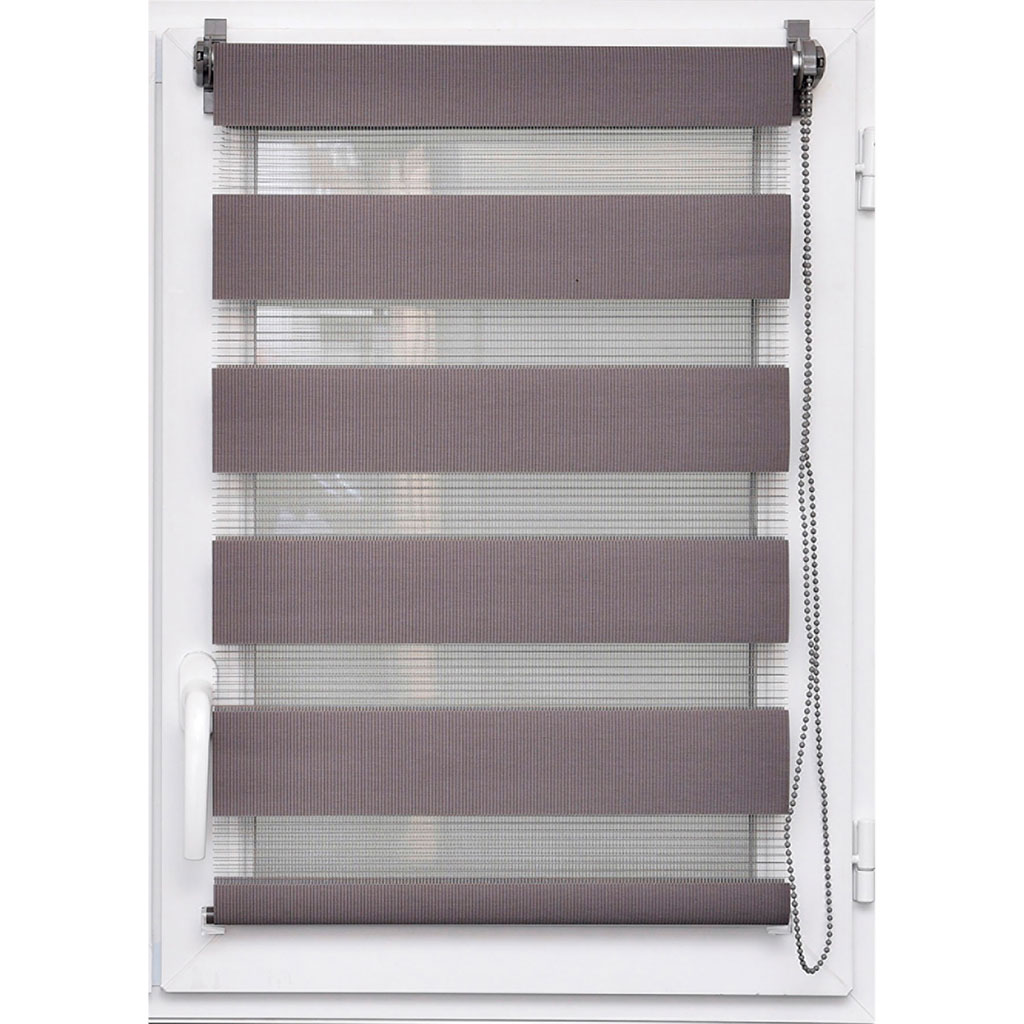 Store enrouleur jour nuit gris anthracite 120x250cm