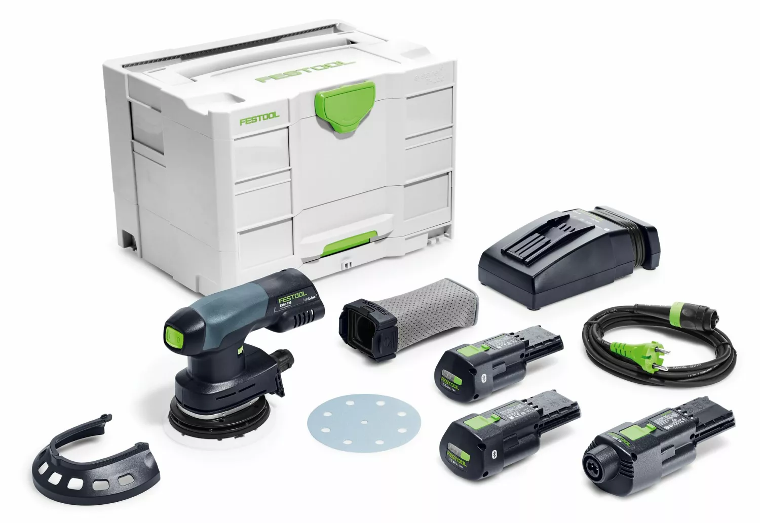 Festool ETSC 125 3,0 I-Set 18V Li-Ion accu excentrische schuurmachine set (2x 3,0Ah) in systainer - 125mm