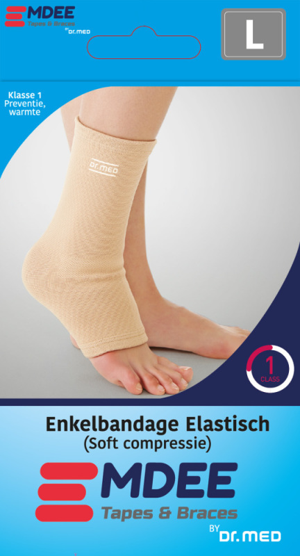 Emdee Elastic Support Enkel L Huidskleur 1st