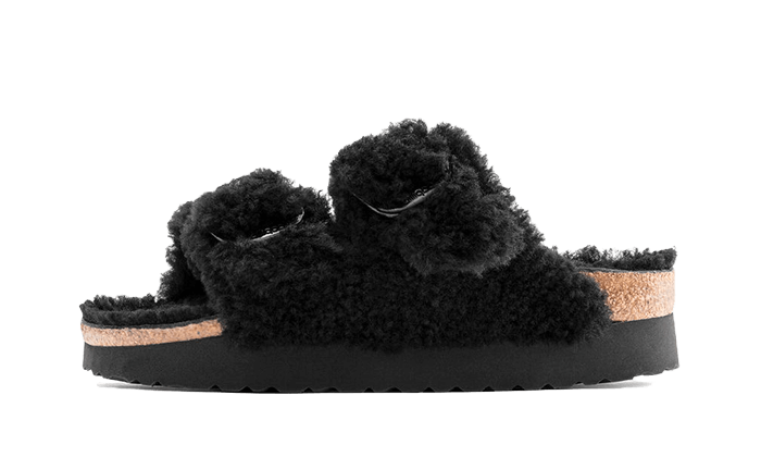 Birkenstock Arizona Big Buckle Shearling Teddy Black