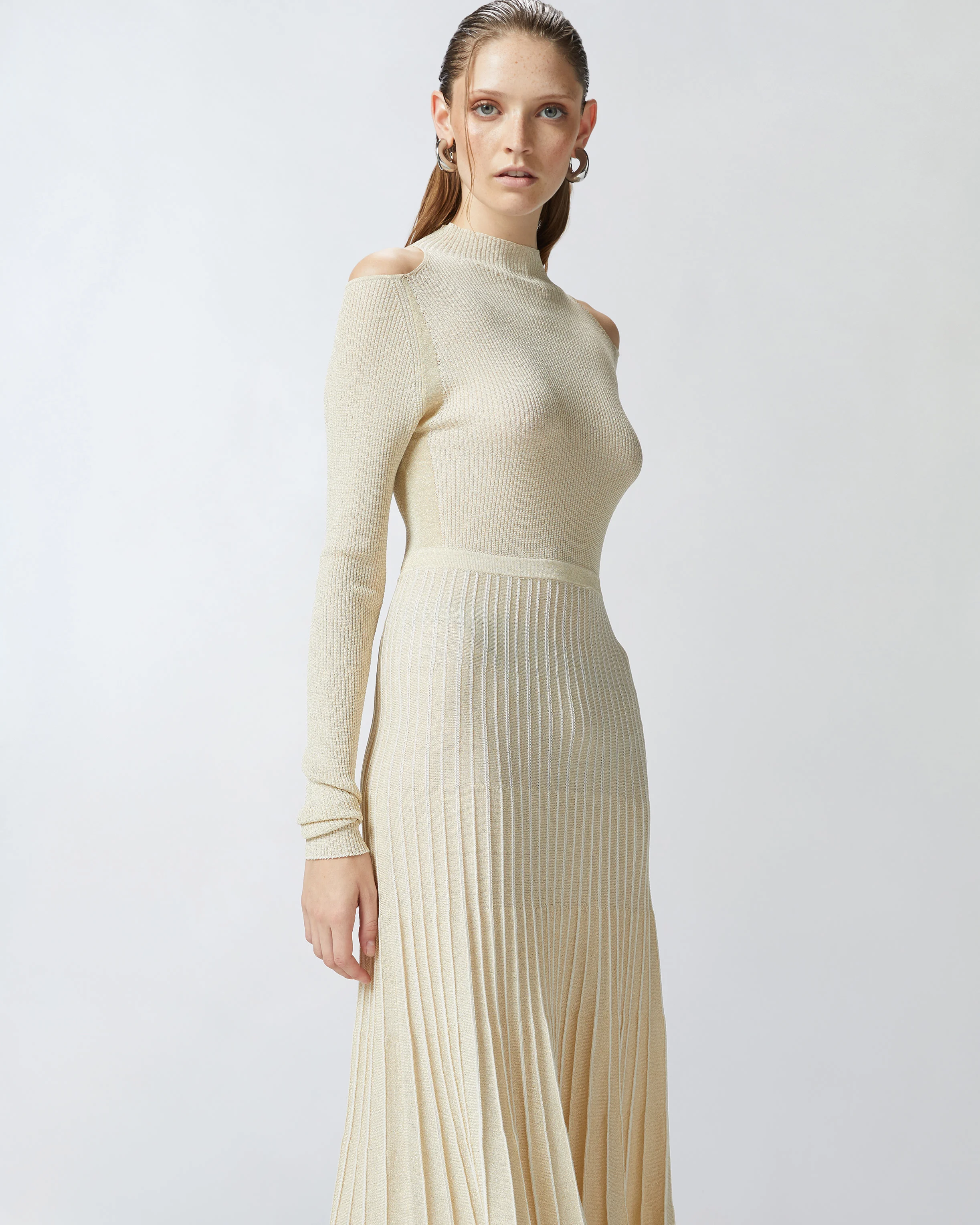Robe à épaules dénudées | Blanc