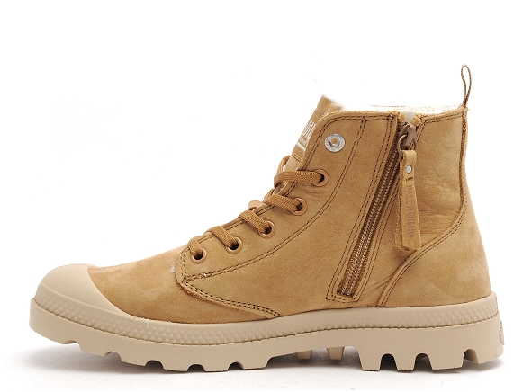 Palladium boots bottine plates femme pampa hi zip wl dear beige