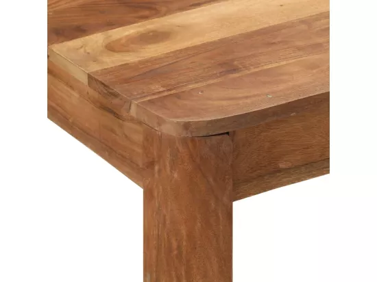 Table de bar bois massif d'acacia et finition miel 110x55x106cm