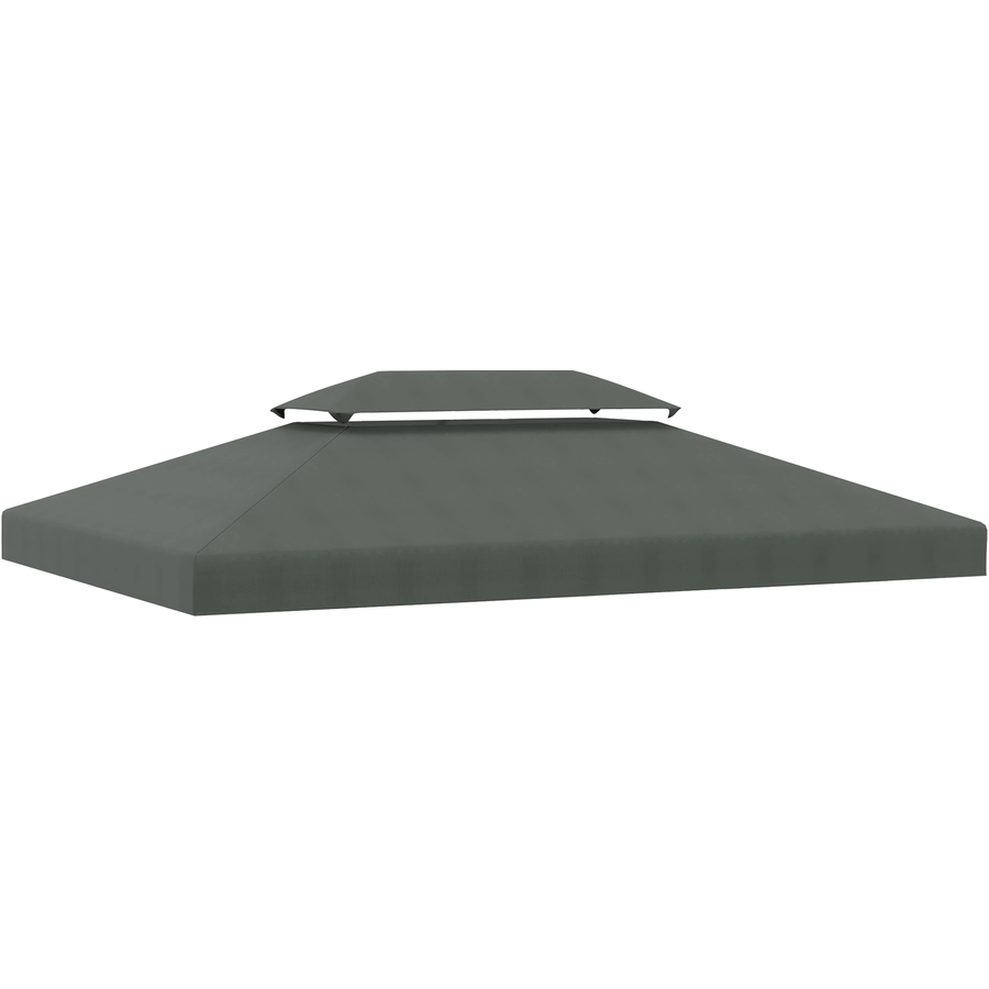 Outsunny Pavillondach für 3 x 4 m Grundflächen grau