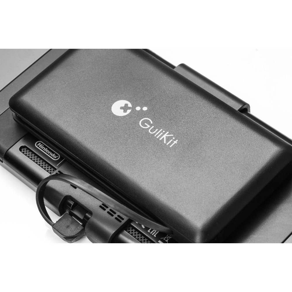 Aufsteckbare USB A / USB C Powerbank Reise Ladegerät für Nintendo Switch / Smartphones / Tablets (10000mAh) - Schwarz