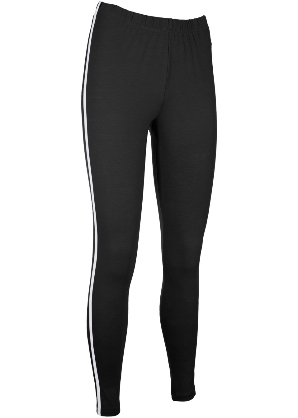 Legging de sport avec rayures contrastantes, longueur cheville