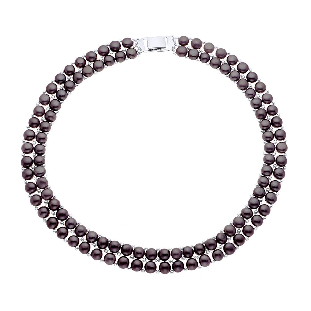 Pearl Addict Collier 2 rangs Perles d'Eau Douce noires