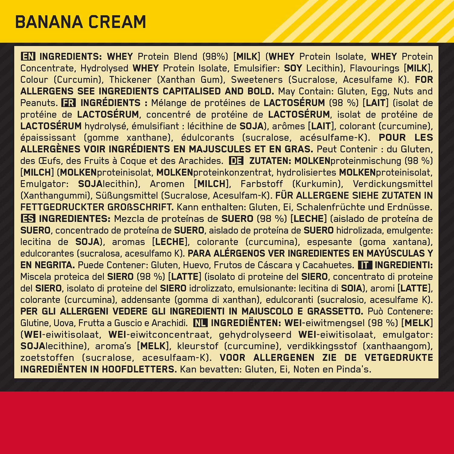 Optimum Nutrition Whey Protein Gold Standard 2267 g Banana Cream