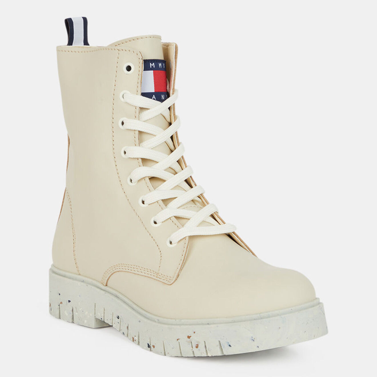 Tommy Jeans Boots en Cuir Sustainable beiges