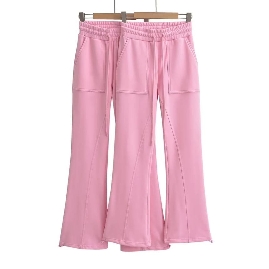Asiris - Lage taille effen rechte joggingbroek