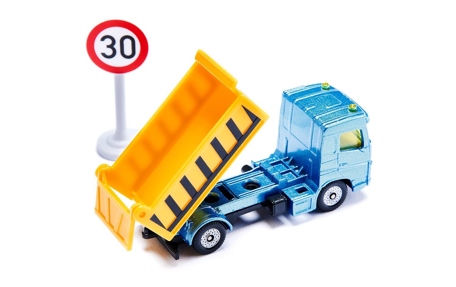 Baustellen-Set 3 FahrzeugeSiku Super Geschenkset mit Radlader, Muldenkipper und Gabelstapler