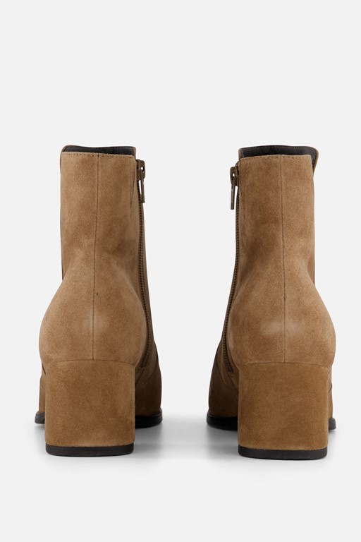 Feyn Enkellaarsjes taupe Suede