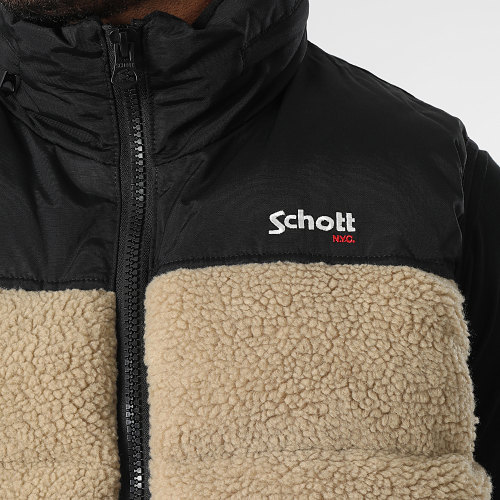 Doudoune Sherpa Capuche Sans Manches Utahsherpav Beige