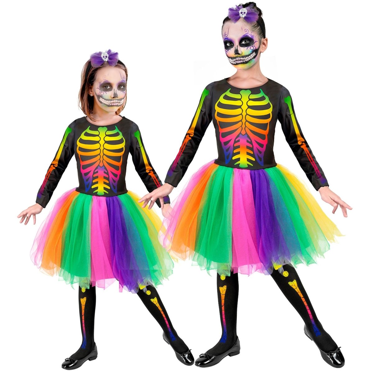 Halloween Jurk Gekleurd Skelet