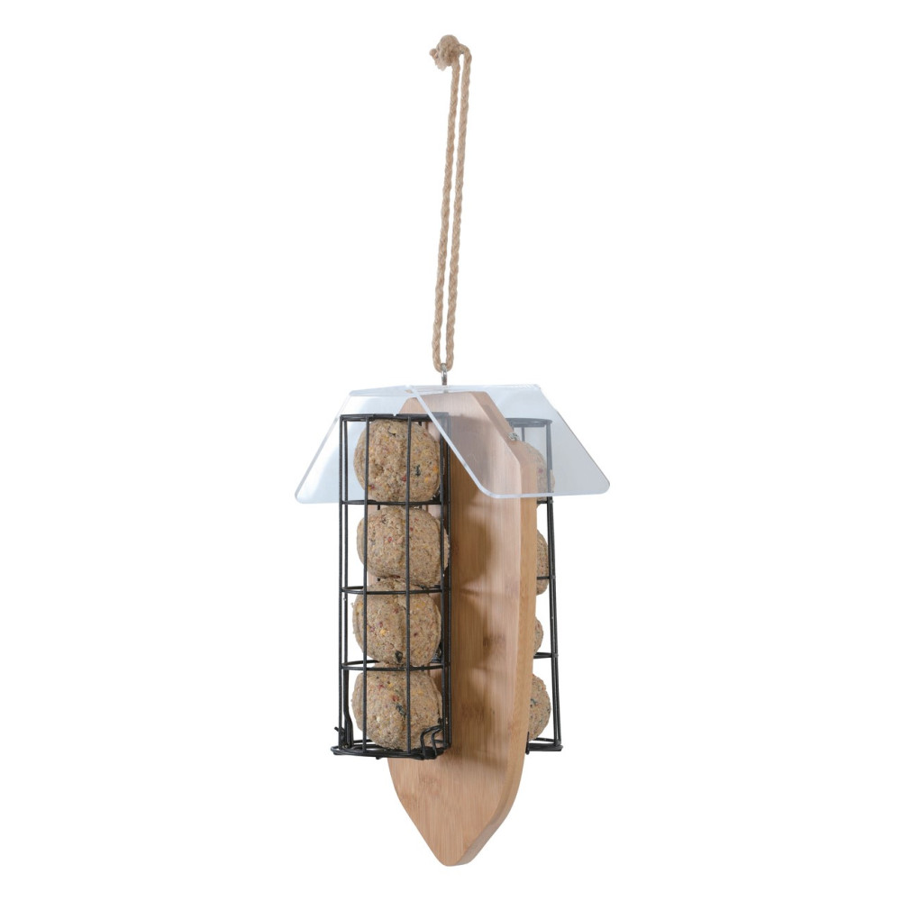 Support pour 8 boules de graisse bamboo pour oiseaux