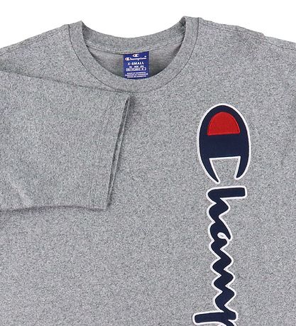 Champion Fashion T-shirt - Gråmeleret m. Logo