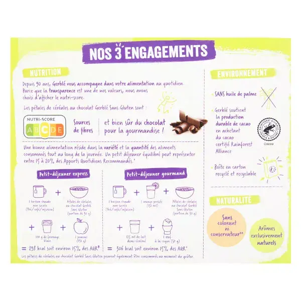 Flocos de Cereal com Chocolate Sem Glúten Gerblé 300g