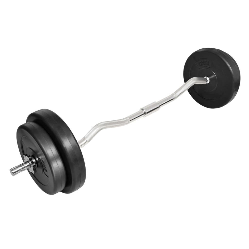 Vidaxl Mancuerna Curl Con Discos 30 Kg