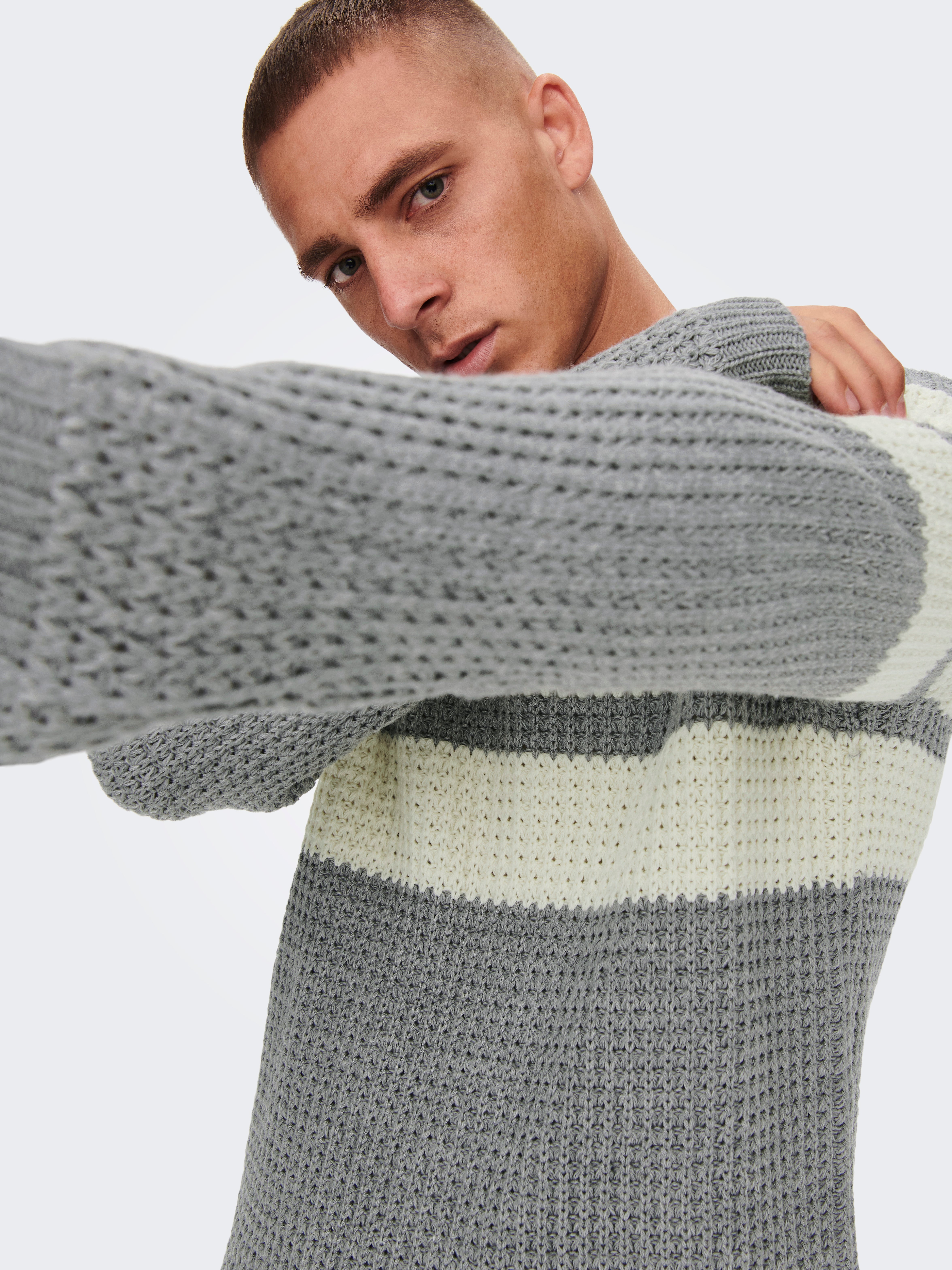 ONSAZLO Pullover Medium Grey Melange