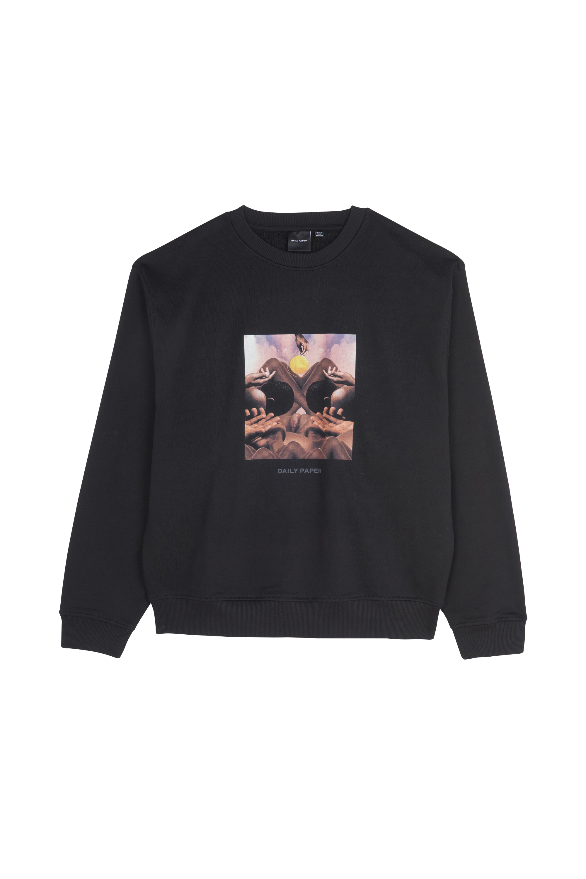 Daily Paper Sweatshirt landscape oversized sweater Noir