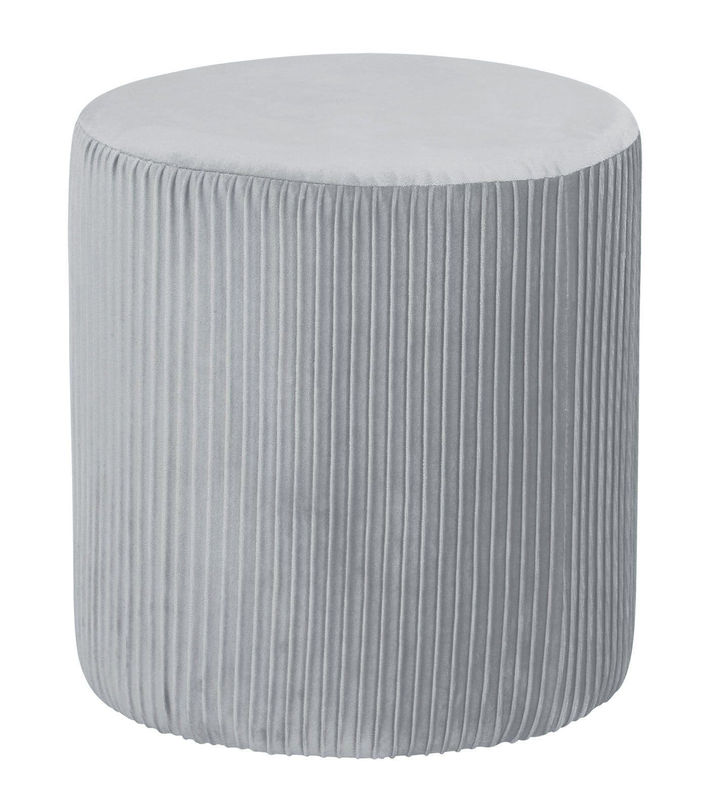 Hocker Kim Durchmesser 34cm Höhe 36cm Samt Grau