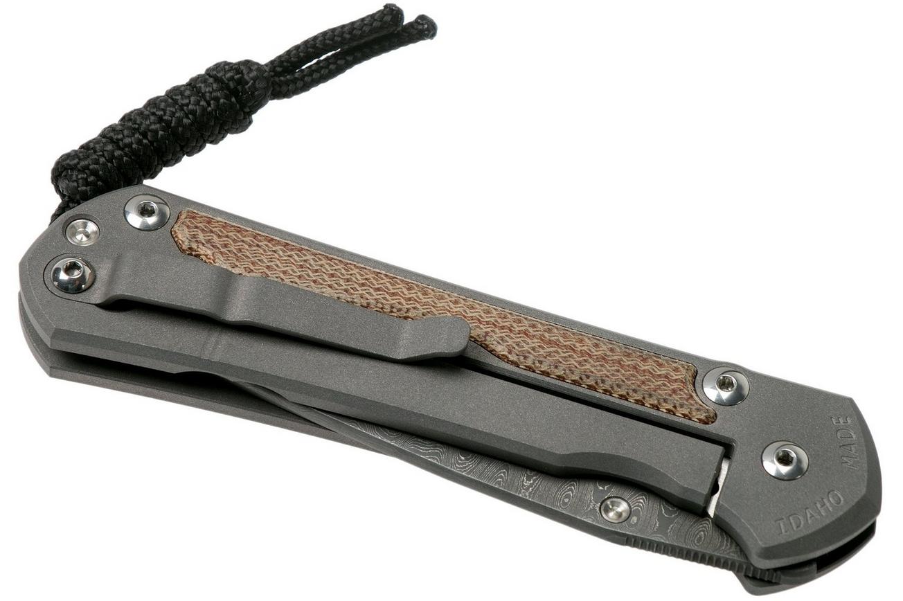 Chris Reeve Sebenza 31 Large Natural Micarta Ladder Damascus L31-1220 zakmes