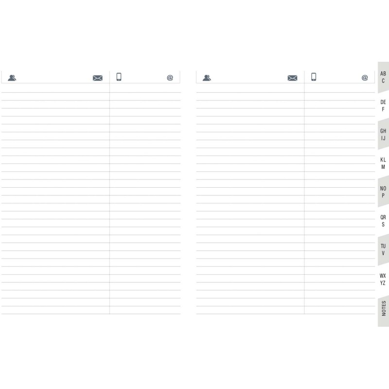 Quo Vadis - REPERTOIRE AGENDA Blanc 32 pages Indexé - 21x27 cm