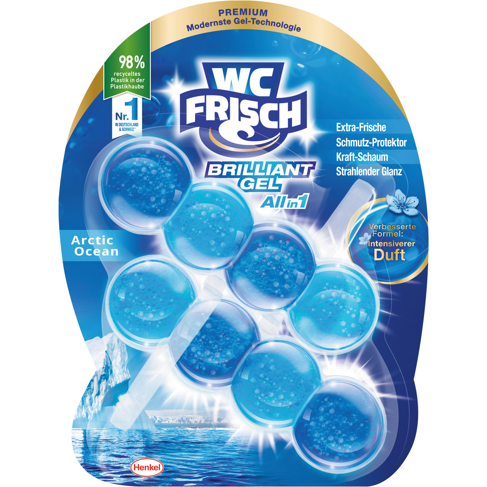 WC Frisch Einhänger Brillant Gel Arctic Ocean 2 x 42 g