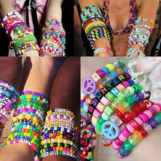 (1400er Set) 6mm Buchstaben Perlen DIY Cube Beads Freundschafts Armband Bastel Kette   0.8mm Nylon Faden