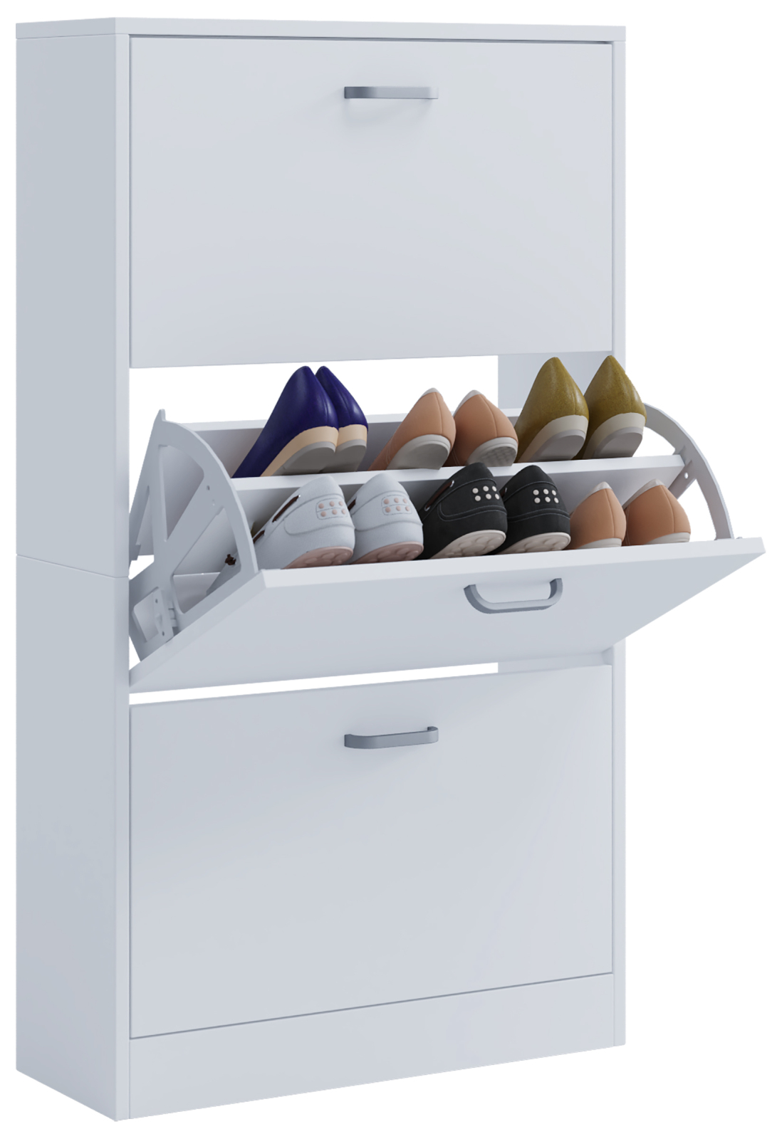 Schuhschrank SIPOS L - weiß - 105x59x22 cm