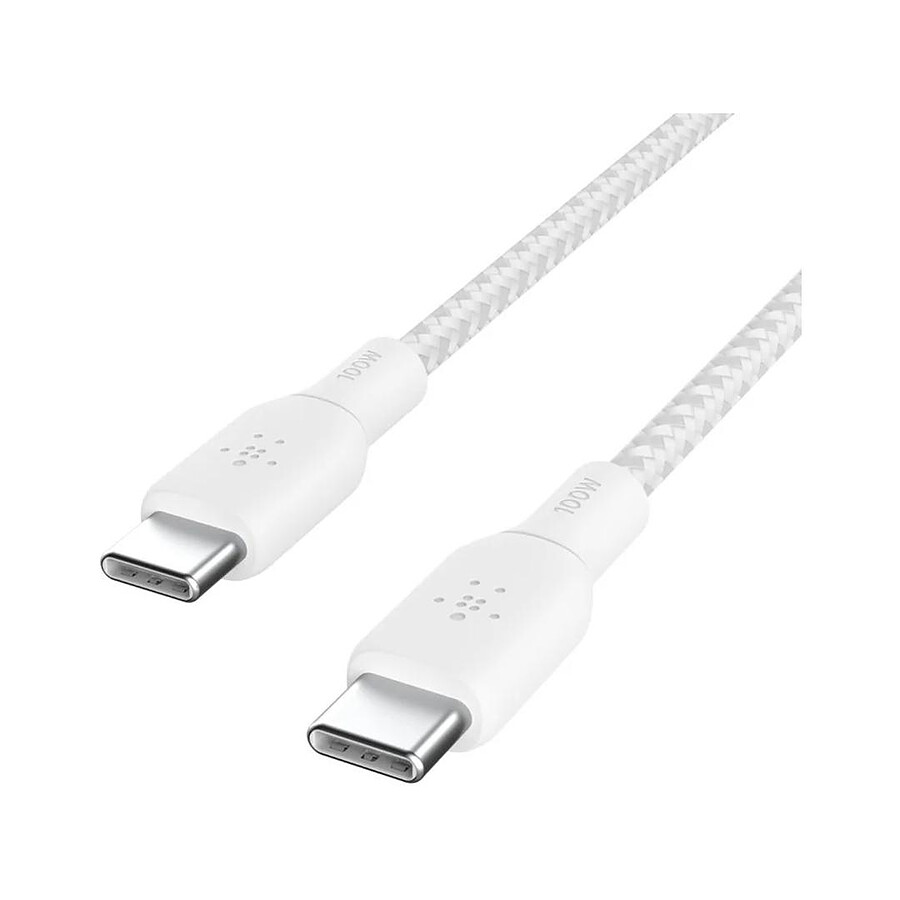Belkin Câble USB-C vers USB-C 100W renforcé (blanc) - 2 m