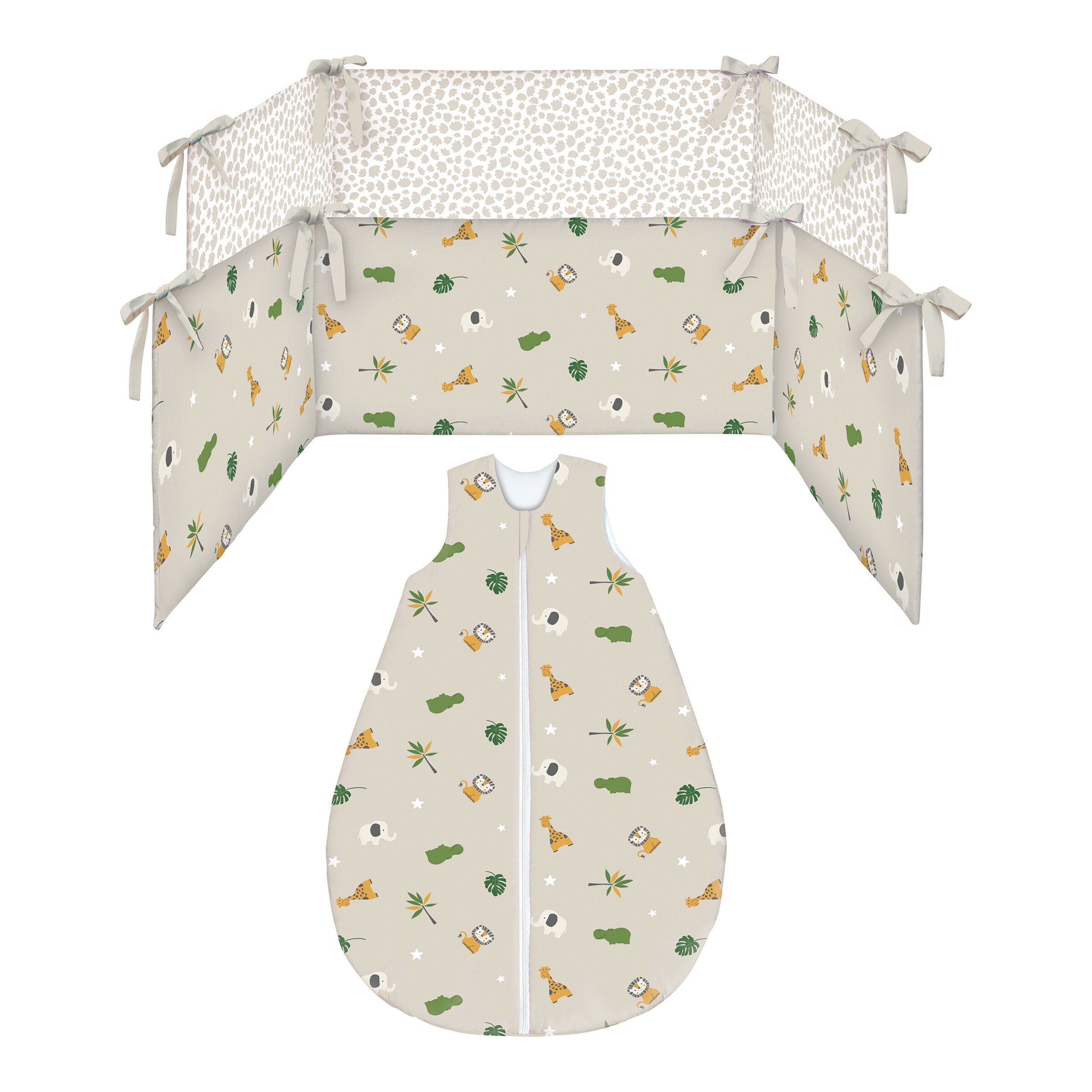 BORNINO HOME Wende-Nestchen 34x180 cm Safari