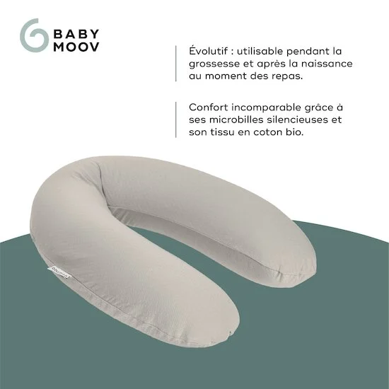Coussin de maternité doomoo Tetra   Jersey Sand        de               Babymoov