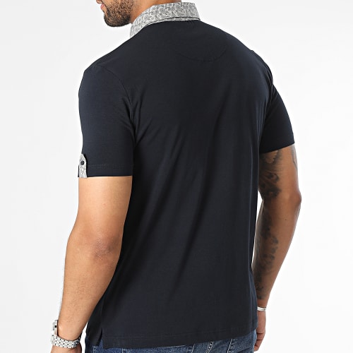 Polo Manches Courtes Bleu Marine