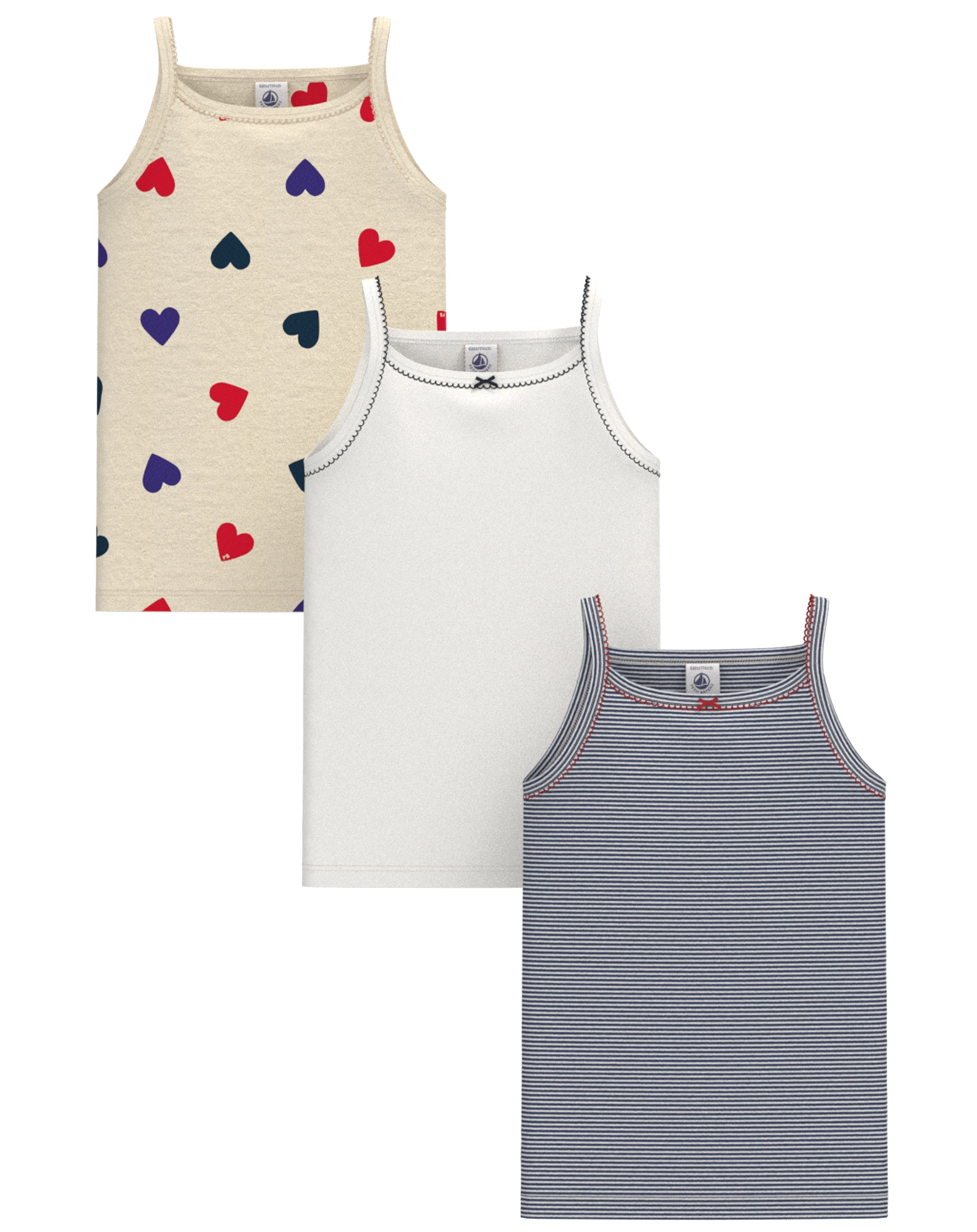 Unterhemd CUR 3er-Set in creme
