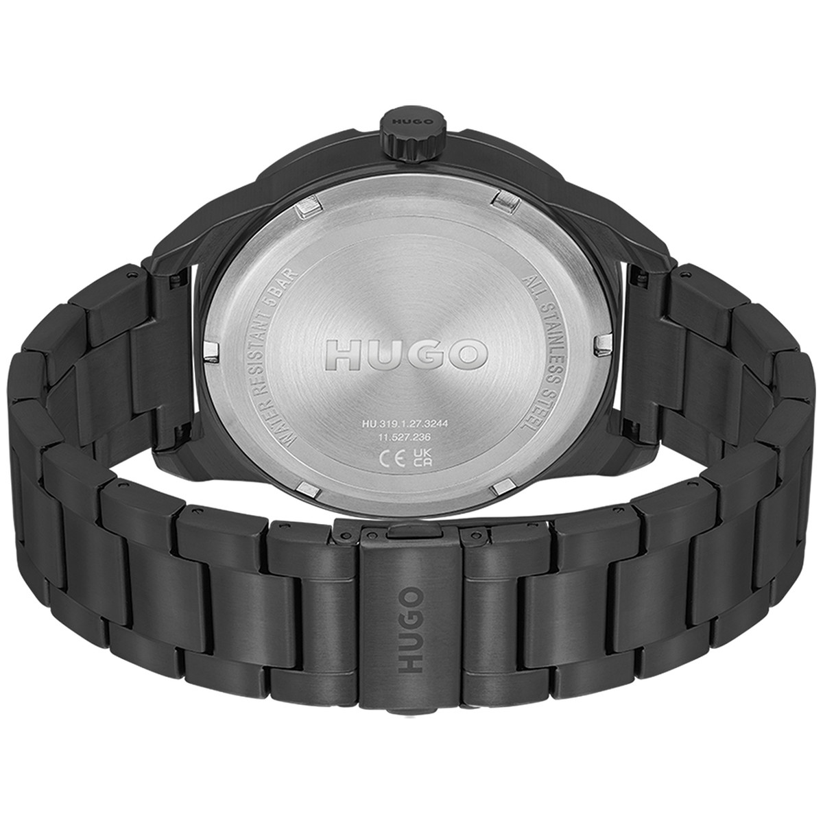 Montre HUGO Grip homme bracelet acier noir