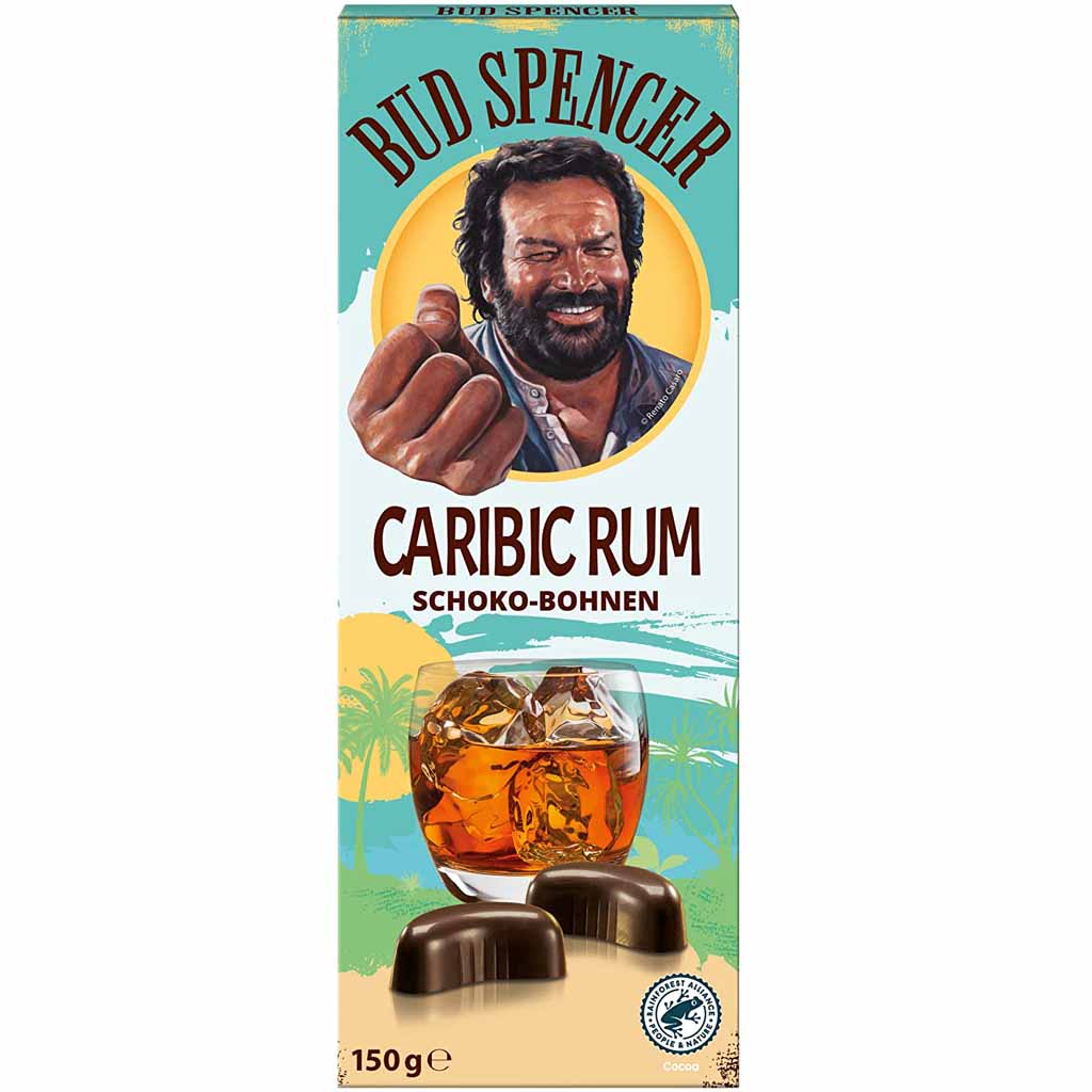 Piasten Bud Spencer Caribic Rum Schokobohnen 150g MHD:24.9.25